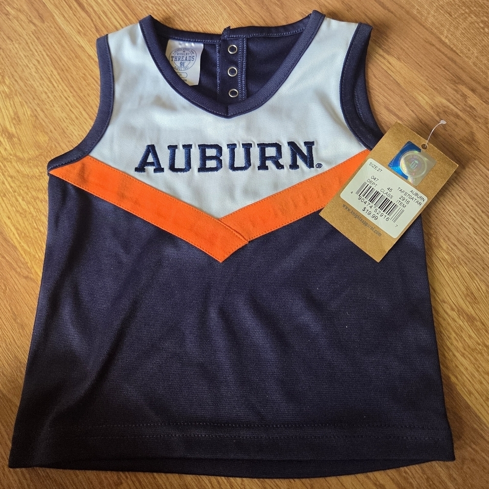 AUBURN Tigers Football Girls CheerladinJersey 12M, 2T NWT NCAAS Aubie